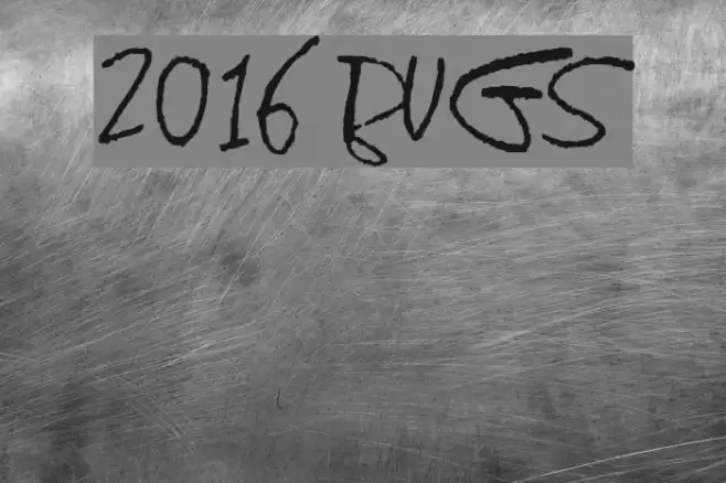2016 Bugs Шрифта examples