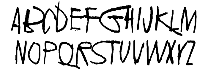 2016 Bugs Schriftart Kleinbuchstaben