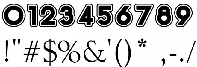 2020 Outline Fortune Kei Schriftart Anderer Schreiben