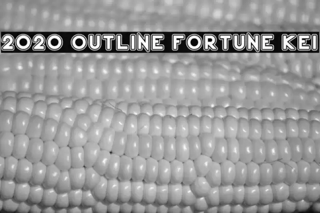 2020 Outline Fortune Kei Schriftart examples