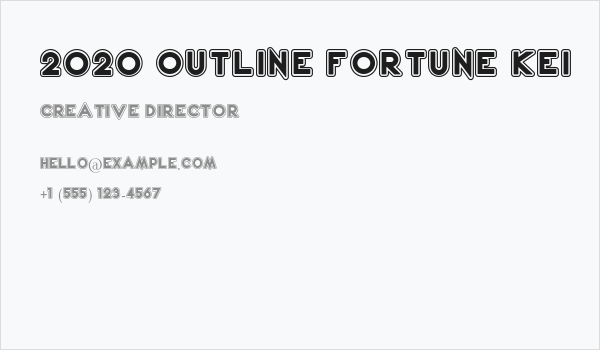 2020 Outline Fortune Kei Business Card