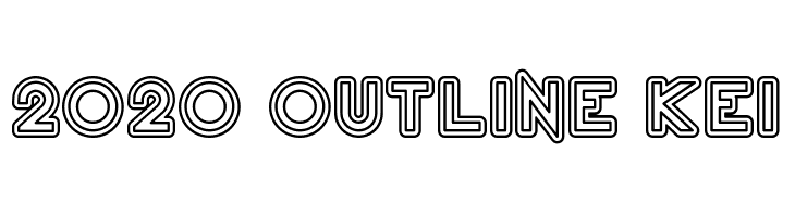 2020 Outline Kei  font caratteri gratis