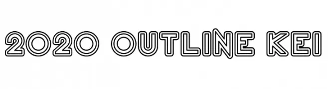 2020 Outline Kei  Frei Schriftart Herunterladen