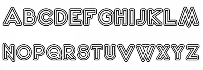 2020 Outline Kei Шрифта ВЕРХНИЙ