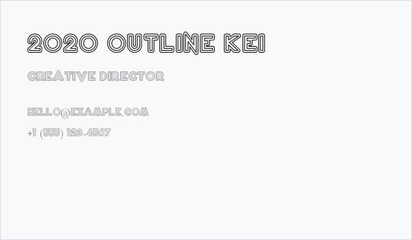 2020 Outline Kei Business Card