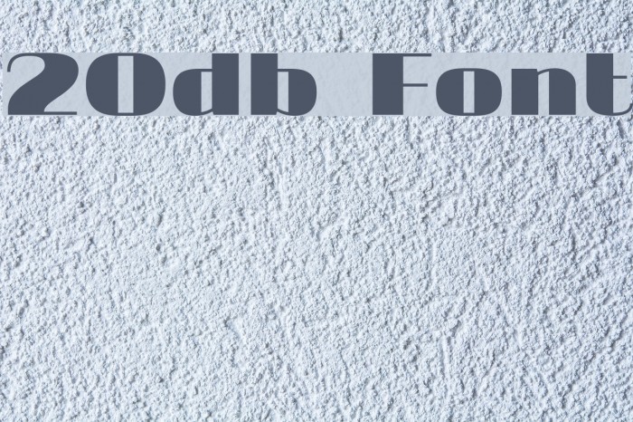 20db फ़ॉन्ट examples
