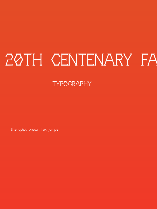 20th Centenary Faux Poster