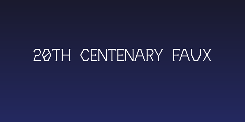 20th Centenary Faux Social Header