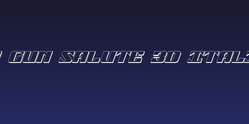 21 Gun Salute 3D Italic Social Header