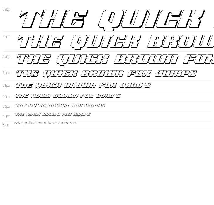 21 Gun Salute 3D Italic Waterfall