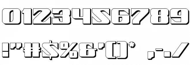 21 Gun Salute 3D Font OTHER CHARS