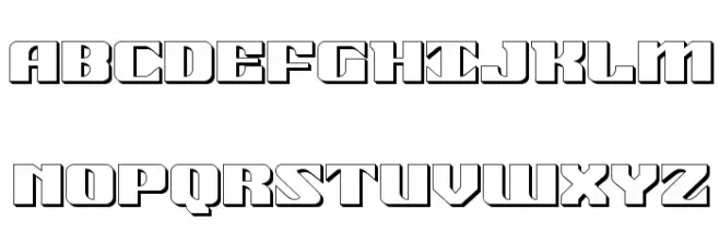 21 Gun Salute 3D Schriftart Groß