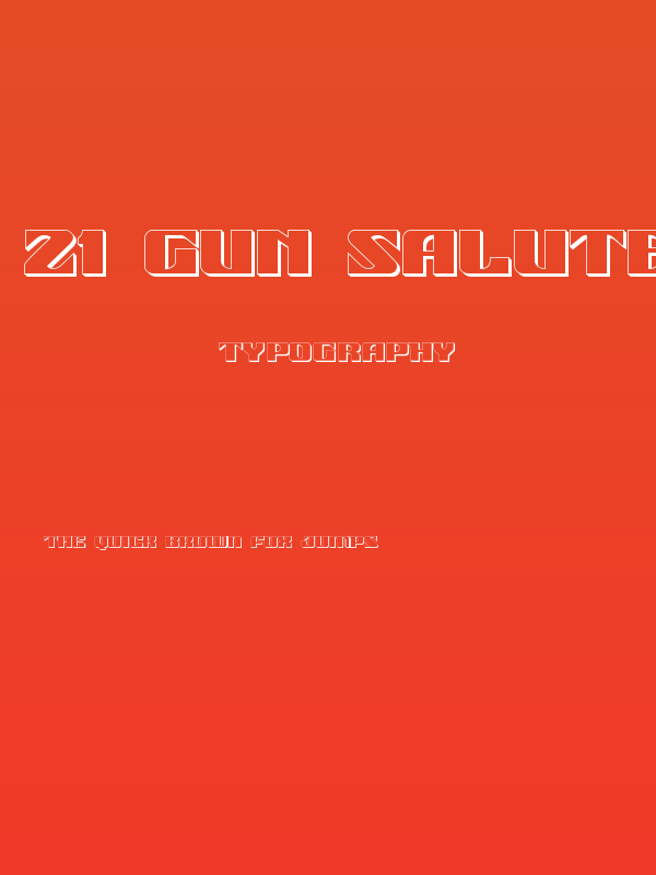 21 Gun Salute 3D Poster