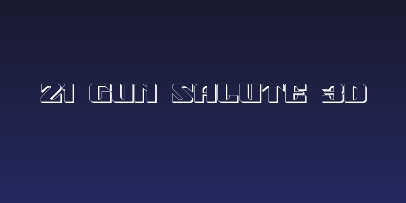 21 Gun Salute 3D Social Header