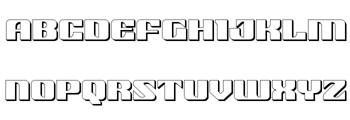 21 Gun Salute 3D Font LOWERCASE