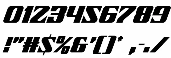 21 Gun Salute Condensed Italic Font OTHER CHARS