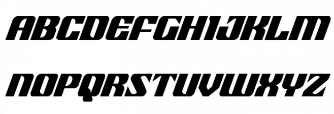 21 Gun Salute Condensed Italic Font LOWERCASE