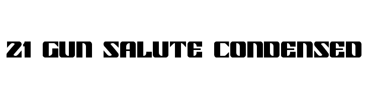 21 Gun Salute Condensed Fonte