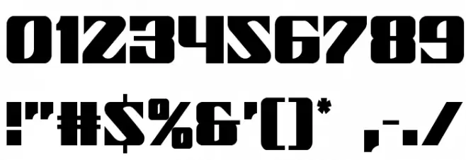 21 Gun Salute Condensed Font OTHER CHARS