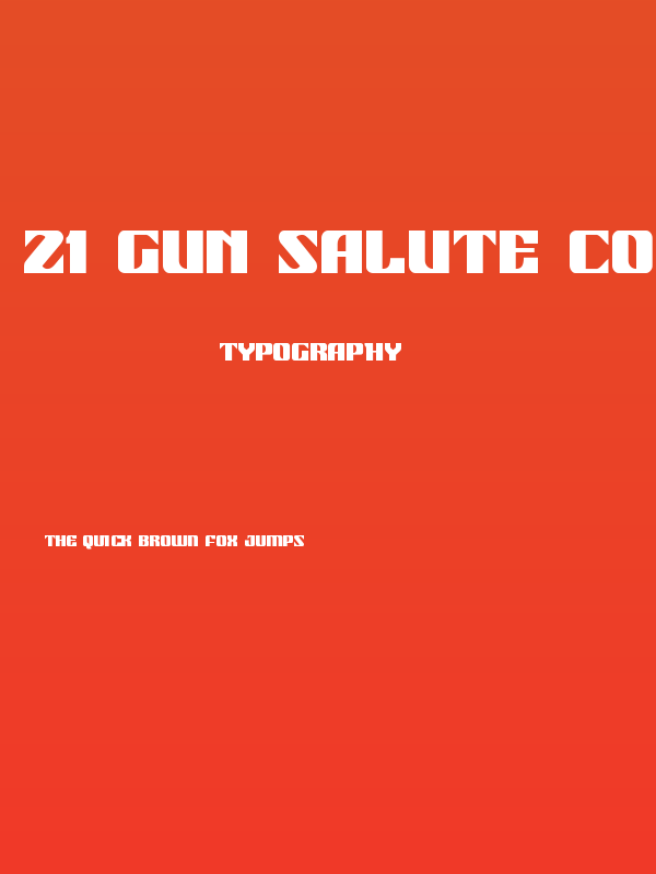 21 Gun Salute Condensed Poster