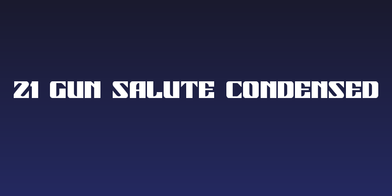 21 Gun Salute Condensed Social Header