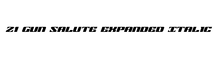 21 Gun Salute Expanded Italic Fonte