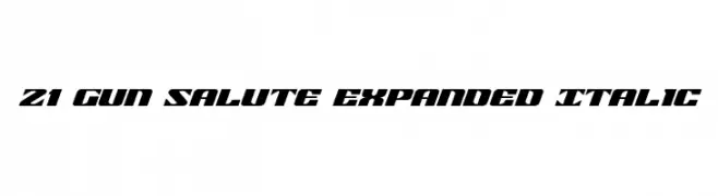 21 Gun Salute Expanded Italic  नि: शुल्क फ़ॉन्ट्स डाउनलोड