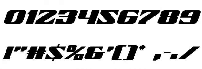 21 Gun Salute Expanded Italic Font OTHER CHARS