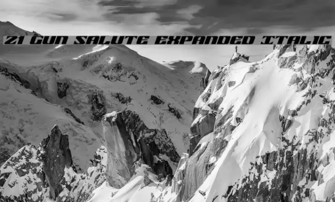 21 Gun Salute Expanded Italic Font examples