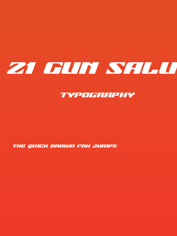 21 Gun Salute Expanded Italic Poster