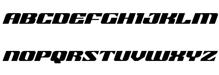 21 Gun Salute Expanded Italic Font LOWERCASE