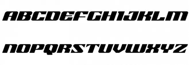 21 Gun Salute Expanded Italic Font LOWERCASE