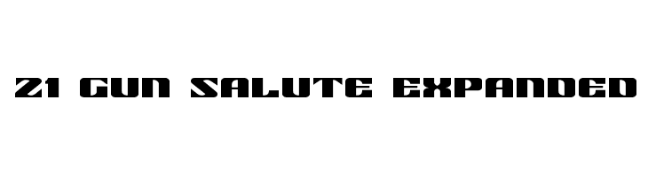 21 Gun Salute Expanded Шрифта