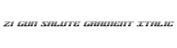 21 Gun Salute Gradient Italic Шрифта