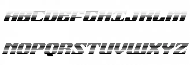 21 Gun Salute Gradient Italic 字体 大写