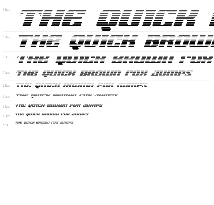 21 Gun Salute Gradient Italic Waterfall