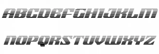 21 Gun Salute Gradient Italic Schriftart Kleinbuchstaben