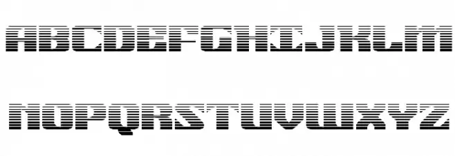21 Gun Salute Gradient خط أحرف كبيرة