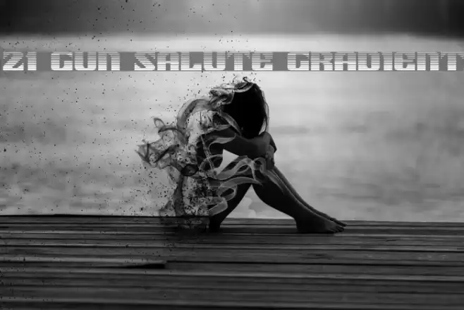21 Gun Salute Gradient Fonte examples