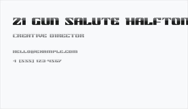 21 Gun Salute Halftone Business Card