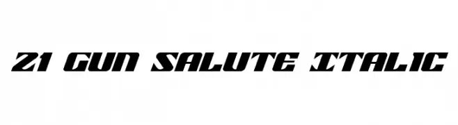 21 Gun Salute Italic  Frei Schriftart Herunterladen