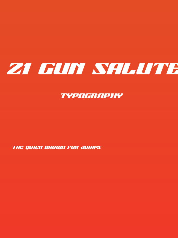 21 Gun Salute Italic Poster