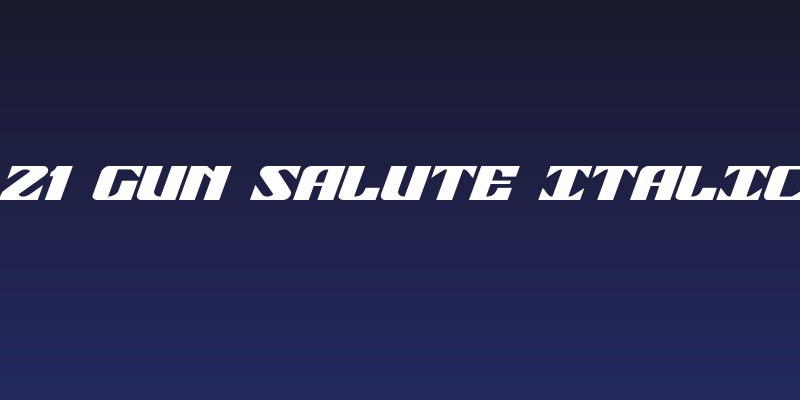 21 Gun Salute Italic Social Header