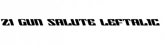 21 Gun Salute Leftalic  नि: शुल्क फ़ॉन्ट्स डाउनलोड