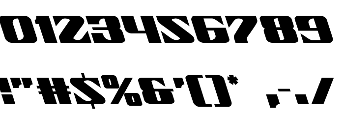 21 Gun Salute Leftalic Font OTHER CHARS