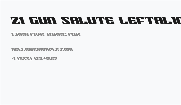 21 Gun Salute Leftalic Business Card