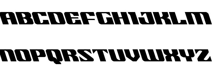 21 Gun Salute Leftalic Font LOWERCASE