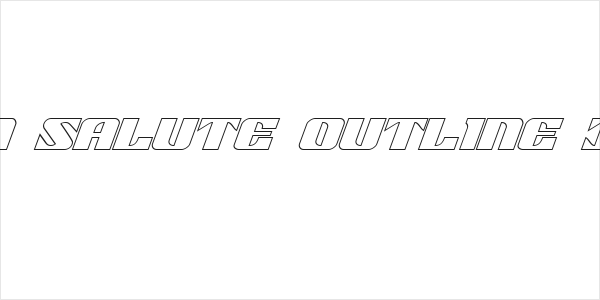 21 Gun Salute Outline Italic Logo