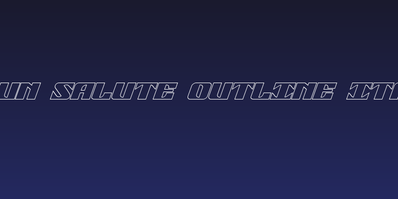 21 Gun Salute Outline Italic Social Header