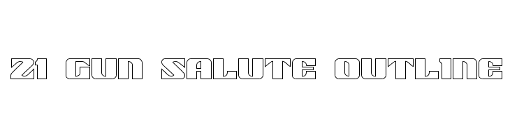 21 Gun Salute Outline Шрифта